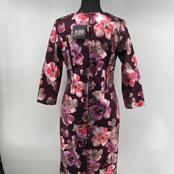 Retrolicious NWT The Lana dress floral pinks purples vintage inspired retro sz L - Picture 15 of 16